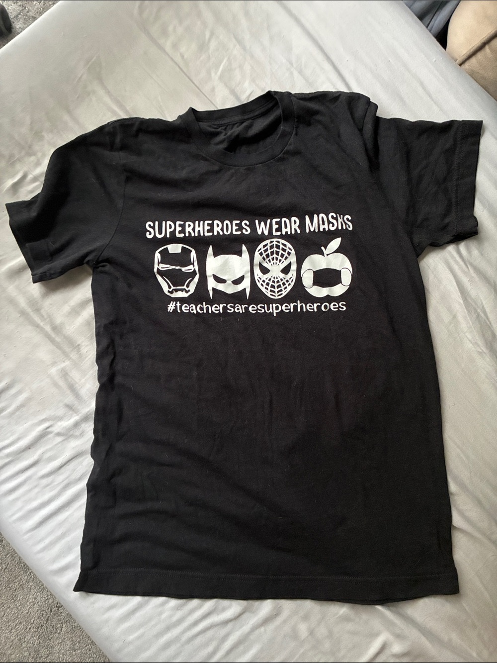 Teacher- Superheroes Wear Masks Kids Black T‑Shirt - Teachers Are Superheroes
